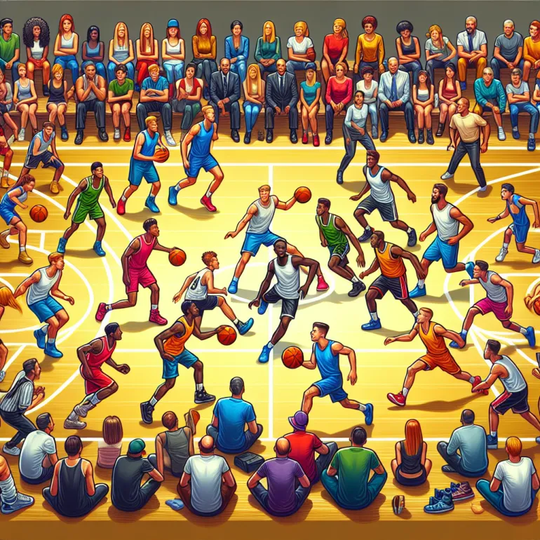 Введение в мир баскетбола: 48 человек на площадке